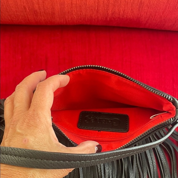 Carlos by Carlos Santana Black Fringe Wristlet - Picture 5 of 6
